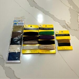 Cotton, Hemp, Bamboo, and Waxed Cotton Cording, two unopened.
